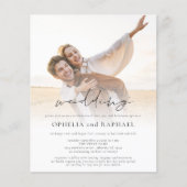 PAPIER 2 foto's Overlay Boho bruiloft uitnodiging Flyer (Voorkant)