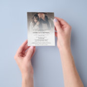 PAPIER 4 foto's Overlay QR Code Bohemian bruiloft Flyer (Hand)