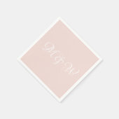 Papier aangepast voor weddenschapszwart roze scrip servet (Hoek)