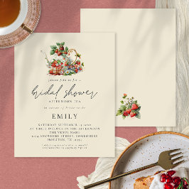 PAPIER | Aardbeien Afternoon Tea Vrijgezellenfeest Flyer