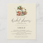 PAPIER | Aardbeien Afternoon Tea Vrijgezellenfeest Flyer (Voorkant)