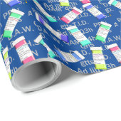 Papier afkortingen voor apothekers Blauw (Rol Hoek)