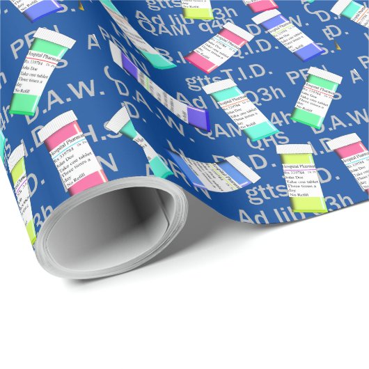 Papier afkortingen voor apothekers Blauw (Rol Hoek)