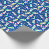 Papier afkortingen voor apothekers Blauw (Hoek)