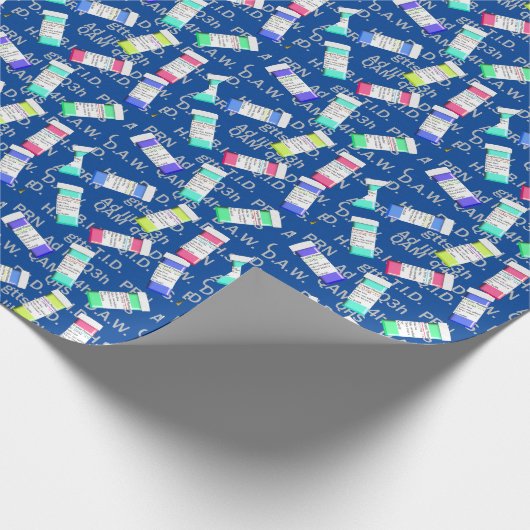 Papier afkortingen voor apothekers Blauw (Hoek)