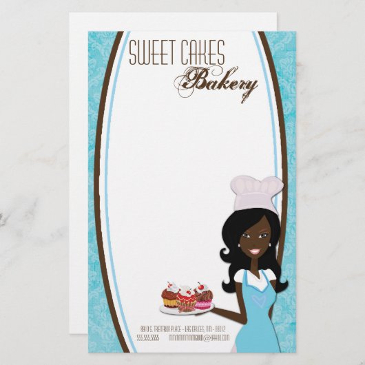 Papier - Afro-Amerikaanse bakkerskoeken bakken (Voorkant / Achterkant)