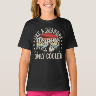 Papier als een opa alleen koelere retro meisje t-shirt