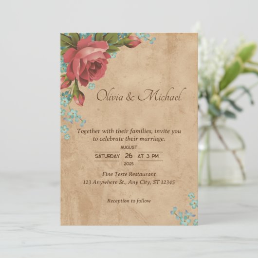  papier ambacht bruiloft kaart (Staand voorkant)