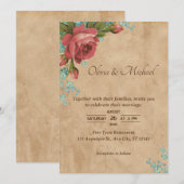  papier ambacht bruiloft kaart (Voorkant / Achterkant)