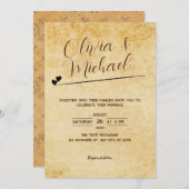  papier ambacht bruiloft kaart (Voorkant / Achterkant)