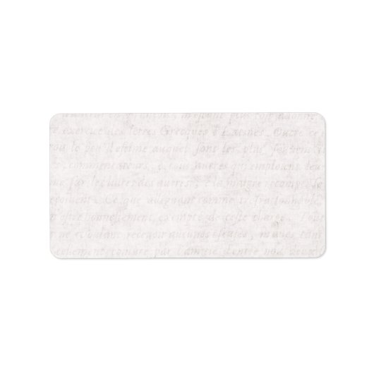 papier Antiek Frans schrijven Blank Etiket (Voorkant)