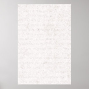  papier Antiek Frans schrijven Blank Poster