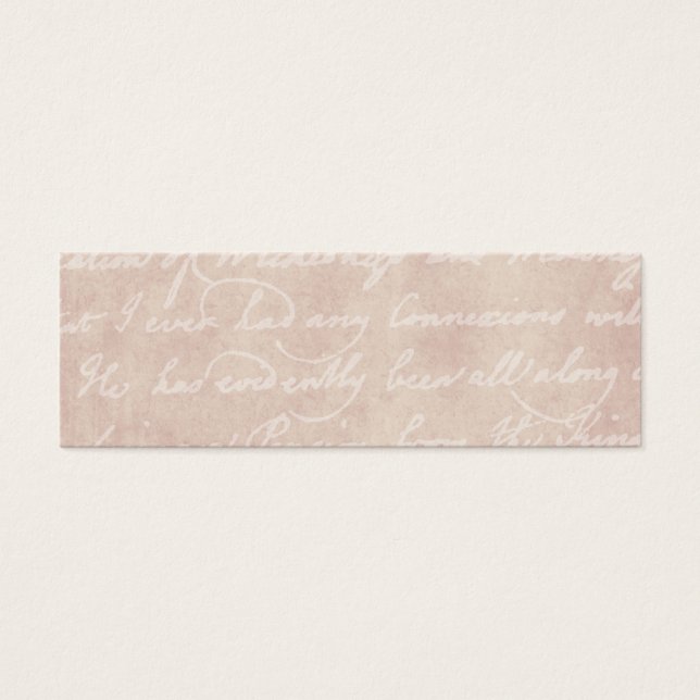  papier Antiek script schrijven perkament Mini Visitekaartjes (Voorkant)