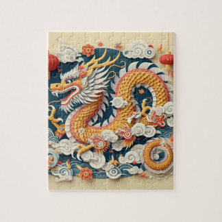 Papier Art Jaar van Dragon Legpuzzel