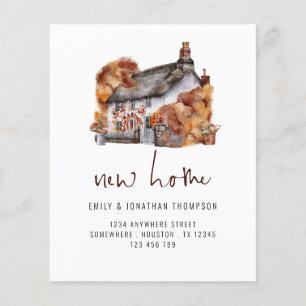 PAPIER   Autumn Colors Cottage New Home Address Flyer