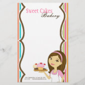 Papier - bakkerij Brunette Baker Cakes Baker (Voorkant)