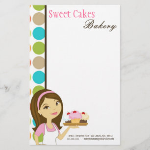 Papier - bakkerij Brunette Baker Cakes Baker