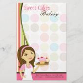 Papier - bakkerij Brunette Baker Cakes Baker (Voorkant)