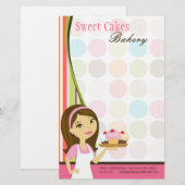 Papier - bakkerij Brunette Baker Cakes Baker (Voorkant / Achterkant)