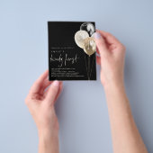 PAPIER-ballonnen Gold Ivory QR-code 21st zwart Flyer (Hand)