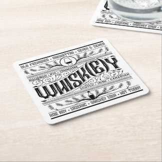Papier Bar Onderzetter: Whiskey / Whisky Kartonnen Onderzetters