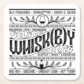 Papier Bar Onderzetter: Whiskey / Whisky Kartonnen Onderzetters (Voorkant)