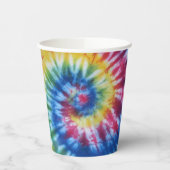 Papier beker Tie Dye Rainbow Kleuren (Links)