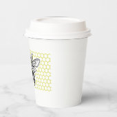 Papier bekertje voor bijen en honingraat papieren bekers (Links)