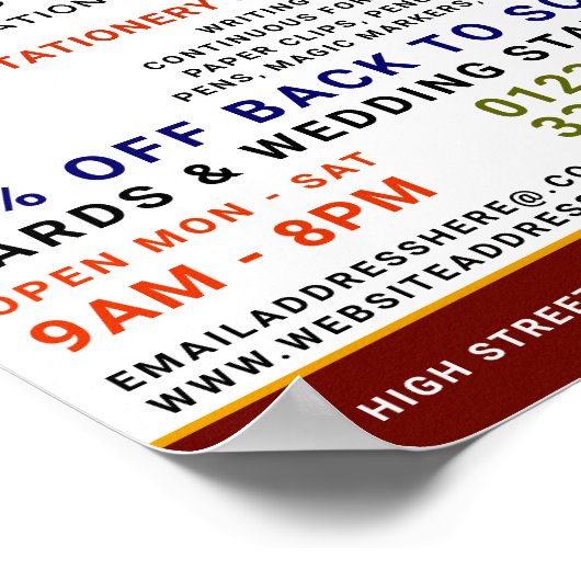 Papier, benodigdheden en kantoorbenodigdheden, pap poster (Hoek)