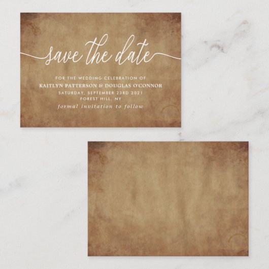  papier bespaart de datum informatiekaartje (Voorkant / Achterkant)