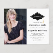 PAPIER Black Gold Afstuderen Invitation Flyer (Achterkant)