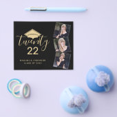 PAPIER Black Gold Afstuderen Invitation Flyer (Enkel)