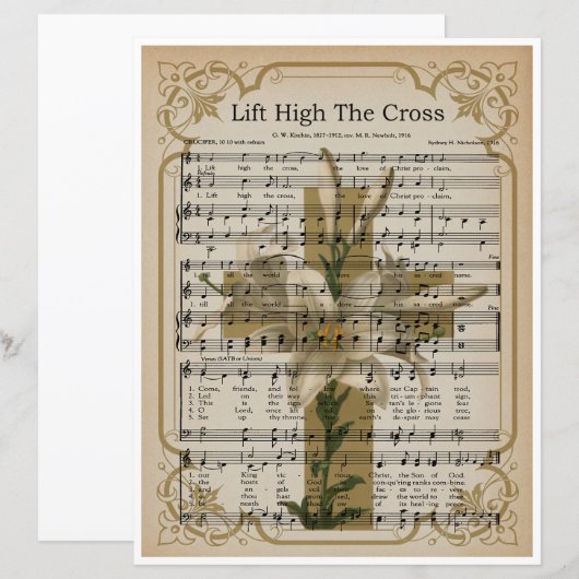 Papier Bladmuziek Art-Lift High the Cross (Voorkant / Achterkant)