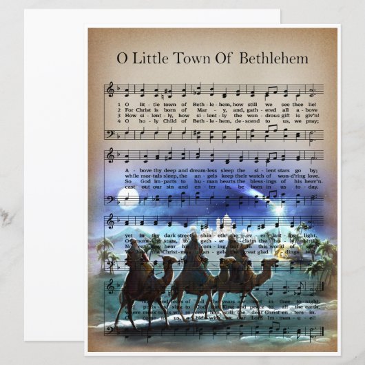 Papier Bladmuziek Art-O Kleine Stad van Bethlehem (Voorkant / Achterkant)