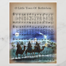Papier Bladmuziek Art-O Kleine Stad van Bethlehem