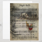 Papier Bladmuziek Kunst - Jingle Bells (Voorkant / Achterkant)
