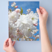 Papier Blauwe hemelbloemen Flyer (Hand)