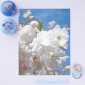 Papier Blauwe hemelbloemen Flyer (Enkel)