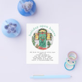 PAPIER | Blauwgroen brochure voor de Open House-fe (Enkel)