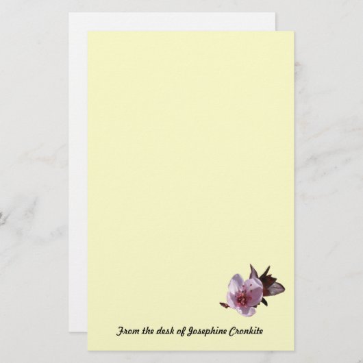 Papier - bloeiend krottenbakje (Voorkant / Achterkant)