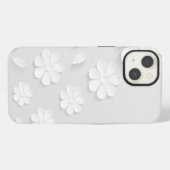 papier-bloem-achtergrond-wit iPhone hoesje (Achterkant horizontaal)