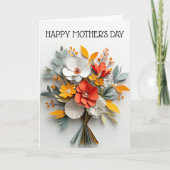 Papier Bloem Boeket Moederdag Kaart (Voorkant)