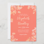 Papier Bloemblaadjes Koraal Sinaasappel Bloemen Hu Kaart (Voorkant)