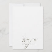 Papier Bloemen Baptisme uitnodiging (Achterkant)