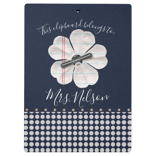 Papier bloemenKlembord Klembord (Achterkant)