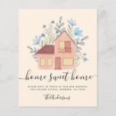 PAPIER Bloemige verhuisbericht Flyer (Voorkant)