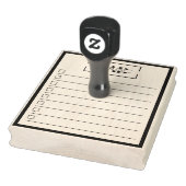 Papier blok 'Papa' met monogram 10 x 13 cm Rubberstempel (Stempel)