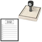 Papier blok 'Papa' met monogram 10 x 13 cm Rubberstempel (Gestempeld)
