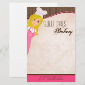 Papier - Blonde Baker Roze wenkbrauw Cup taarten B (Voorkant / Achterkant)