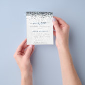 PAPIER Blue Glitter 21ste partij nodigt uit Flyer (Hand)